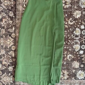 Abercrombie & Fitch Green Midi Skirt